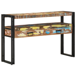 Stoliki końcowe Wielokolorowy 120x33x75 cm Wytrzymałe drewno z odzysku i metal
