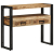Stoliki końcowe Czarny 90x33x75 cm Lite drewno mango i metal
