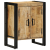 Szafka na buty Czarna 30x30x40 cm Lite drewno mango i stal