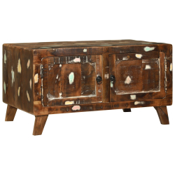 Stolik kawowy Wielokolorowy 80x54x45 cm z litego drewna z odzysku