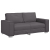 Sofa Dwuosobowa Szara 140 cm z Ekoskóry