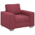 Fotel Czerwony Winny 59 cm z tkaniny