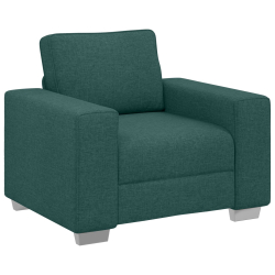 Sofa Ciemnozielona Tkanina, Drewno Standardowy Ergonomiczny