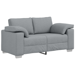 Sofa dwuosobowa Jasnoszara 120 cm Tkanina