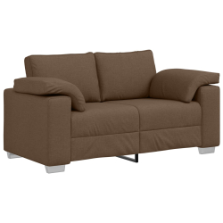 Sofa Loveseat Brązowa 120 cm z materiału