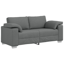 Sofa Loveseat Szara 140 cm Materiał