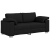 Sofa Loveseat Czarna 140 cm Tkanina