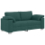Sofa Loveseat  Ciemnozielona 140 cm Tkanina