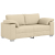 Sofa Loveseat  Kremowa 140 cm Tkanina