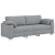Sofa 3-osobowa Jasnoszara 178 cm Tkanina