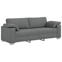 Sofa 3-osobowa Ciemnoszara 178 cm Tkanina