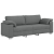 Sofa 3-osobowa Ciemnoszara 178 cm Tkanina