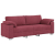 Sofa 3-osobowa Bordowa 178 cm z Tkaniny