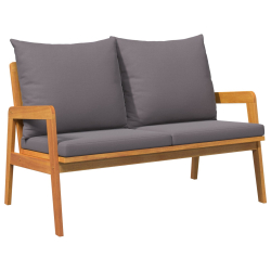 Ławka ogrodowa  z poduszkami 115x65x71 cm Lite drewno akacjowe
