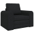 Sofa łóżko 2 w 1 Czarna 98x71x83 cm Tkanina