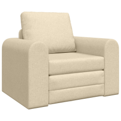 Sofa Łóżko 2 w 1 Kremowa 98x71x83 cm Tkanina