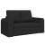 Sofa na podłodze z funkcją łóżka 2w1 Czarna 148x71x83 cm Tkanina