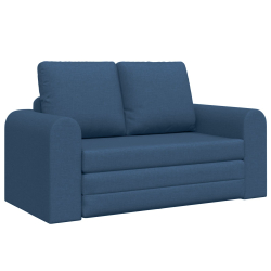 Floor Sofa Bed 2 w 1 Niebieska 148x71x83 cm Tkanina