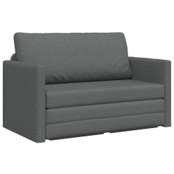 Sofa podłogowa 2 w 1  ciemnoszara 124x71x78 cm tkanina