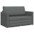 Sofa podłogowa 2 w 1  ciemnoszara 124x71x78 cm tkanina