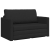Sofa łóżko 2 w 1  Czarna 124x71x78 cm Tapicerka materiałowa