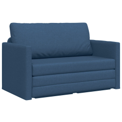 Sofa podłogowa 2 w 1 Niebieska 124x71x78 cm Tkanina