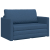 Sofa podłogowa 2 w 1 Niebieska 124x71x78 cm Tkanina