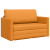 Sofa Łóżko  2 w 1 Ciemnożółta 124x71x78 cm Tkanina