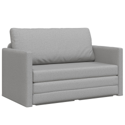 Sofa i łóżko 2 w 1  w jasnoszarym kolorze 124x71x78 cm z tkaniny