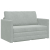 Sofa łóżko 2-w-1 Jasnoszara 124x204x61 cm Velvet