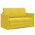 Sofa na Podłogę Łóżko 2 w 1 Żółty 124x204x61 cm Welur