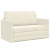 Sofa na podłogę z funkcją łóżka 2 w 1  Kremowa 124x204x61 cm Welur