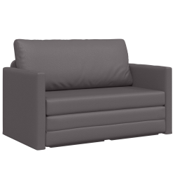 Sofa na podłodze 2 w 1  Szara 124x71x78 cm Sztuczna skóra