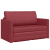 Sofa na podłogę łóżko 2-w-1 Czerwony 124x71x78 cm sztuczna skóra