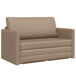 Sofa łóżko  2 w 1 cappuccino 124x71x78 cm sztuczna skóra
