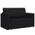 Sofa na podłogę Łóżko 2w1 Czarna 124x71x78 cm Sztuczna skóra