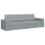 Sofa łóżko 2 w 1 jasnoszare 245x150x60.5 cm Tkanina