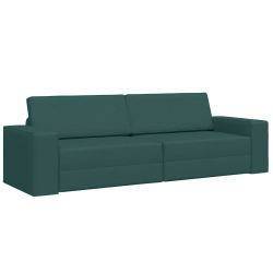 Sofa Łóżko 2-w-1 Ciemnozielona 245x150x60.5 cm Tkanina