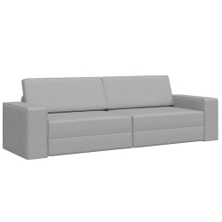 Sofa Łóżko  2 w 1 Szary Chmurowy 245x150x60.5 cm Tkanina