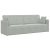 Sofa Na Podłodze 2 w 1 Jasnoszara 213x144x60 cm Welur