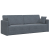 Podłogowa sofa łóżko 2-w-1 Ciemnoszara 213x144x60 cm Welur