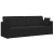 Sofa Łóżko 2 w 1 Czarna 213x144x60 cm Welur