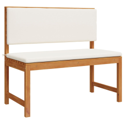 ławka ogrodowa z poduszkami 100x50x91 cm z litego drewna akacjowego