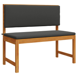 Ławka ogrodowa z poduszkami 100x50x91 cm z litego drewna akacjowego
