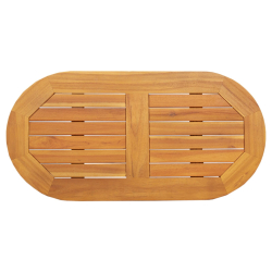 Blat 80x40x2,2 cm Owalny z litego drewna akacjowego