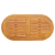 Blat 80x40x2,2 cm Owalny z litego drewna akacjowego