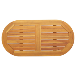 Owalny blat stołu  90x45x2 cm z litego drewna akacjowego