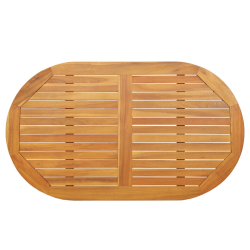 Blat  120x70x2,2 cm Owalny z litego drewna akacjowego