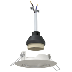 Lampy wpuszczane 24 sztuki Okrągłe GU10 Białe Ø90 mm Stal