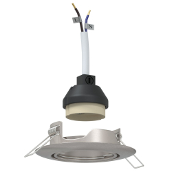 Lampy wpuszczane 24 szt. Okrągłe GU10 Srebrny Ø90 mm Stal